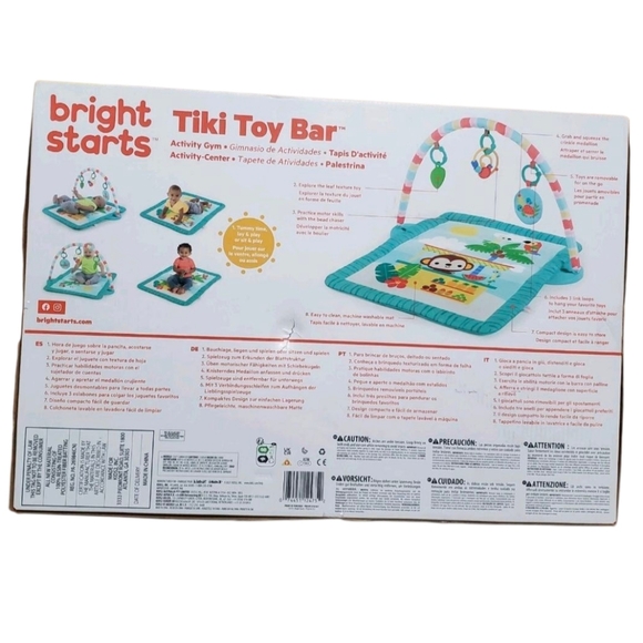 Bright Starts Tiki Toy Bar Baby Activity Gym & Tummy Time Mat New. - Picture 8 of 13